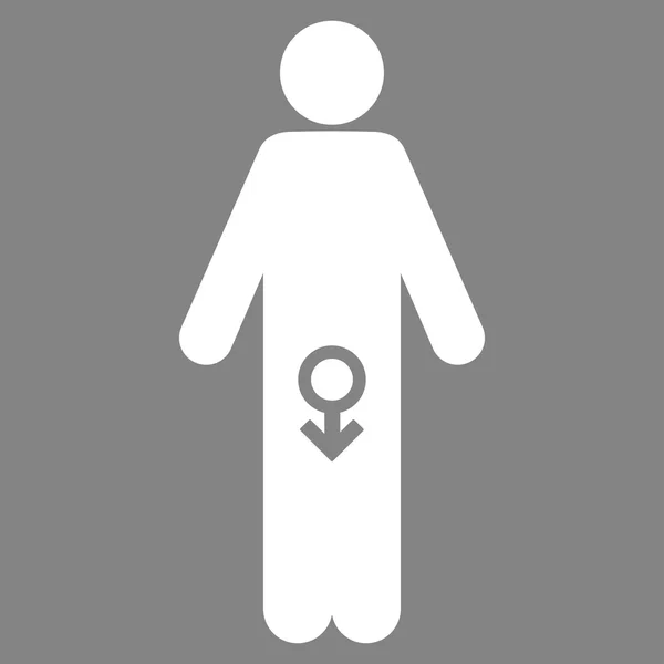 Icono plano de impotencia masculina — Vector de stock