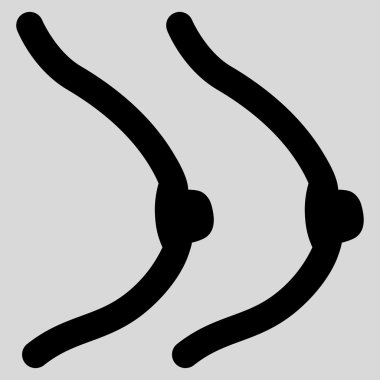 Kadın göğüsler düz simgesi