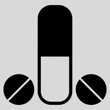 Erkek ilaç düz simgesi