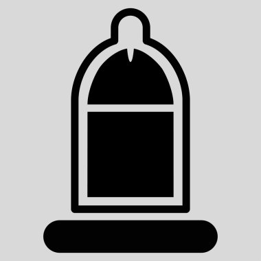 Protected Penis With Condom Flat Icon