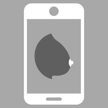 Mobil erotik meme düz simgesi