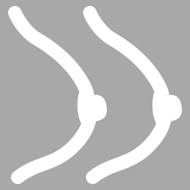 Kadın göğüsler düz simgesi