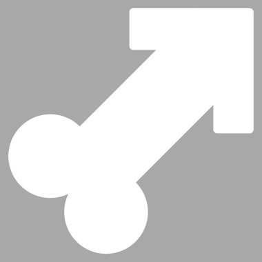 Erkek cinsel sembol düz simgesini