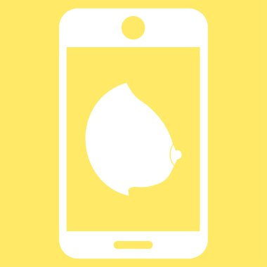 Mobil erotik meme düz simgesi