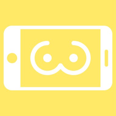 Mobil kadın Erotics düz simgesi