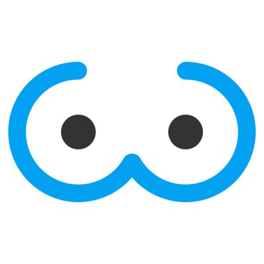 Kadın meme düz simgesi