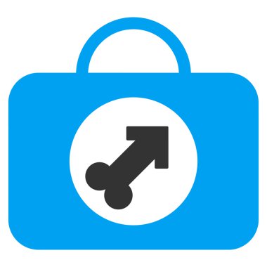 Erkek ereksiyon büyük düz simgesi