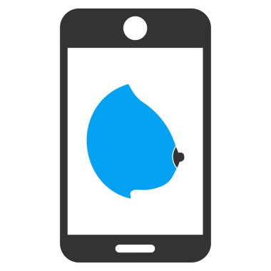 Mobil erotik meme düz simgesi