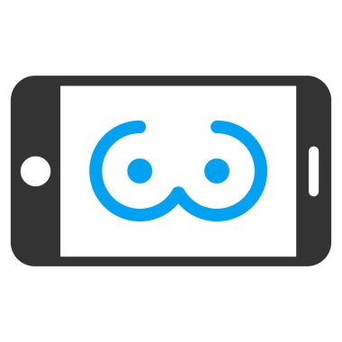 Mobil kadın Erotics düz simgesi