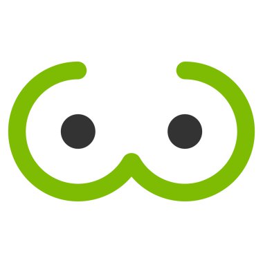 Kadın meme düz simgesi