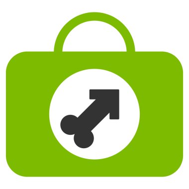 Erkek ereksiyon büyük düz simgesi