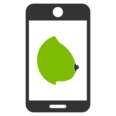 Mobil erotik meme düz simgesi