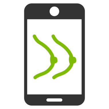 Mobil Erotics düz simgesi