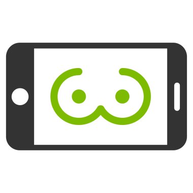 Mobil kadın Erotics düz simgesi