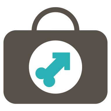 Erkek ereksiyon büyük düz simgesi