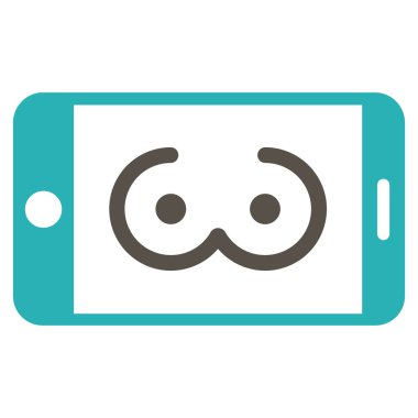 Mobil kadın Erotics düz simgesi