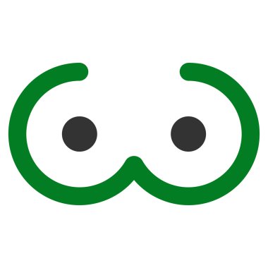 Kadın meme düz simgesi