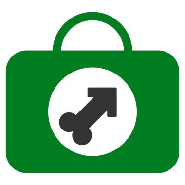 Erkek ereksiyon büyük düz simgesi