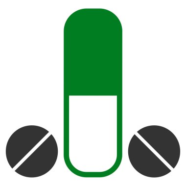 Erkek ilaç düz simgesi