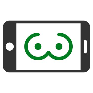 Mobil kadın Erotics düz simgesi