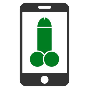 Mobil Porno düz simgesi
