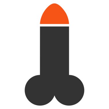 Yapay penis düz simgesi