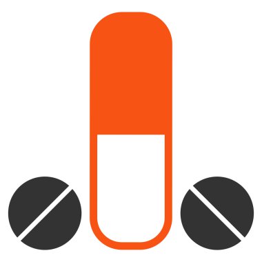 Erkek ilaç düz simgesi