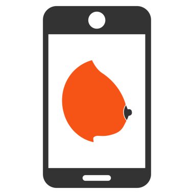 Mobil erotik meme düz simgesi