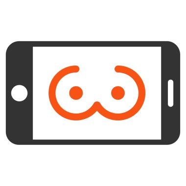 Mobil kadın Erotics düz simgesi