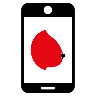 Mobil erotik meme düz simgesi