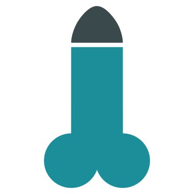 Yapay penis düz simgesi