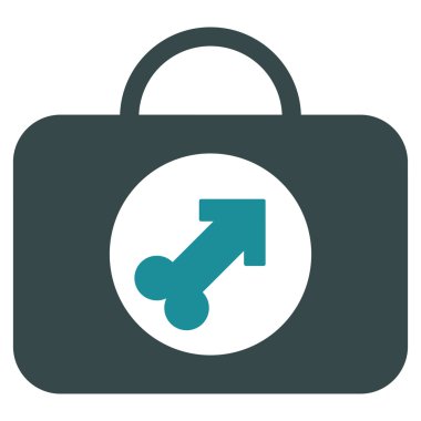 Erkek ereksiyon büyük düz simgesi