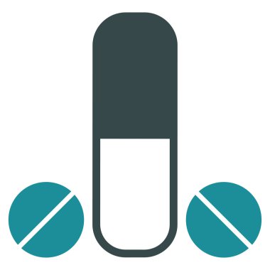 Erkek ilaç düz simgesi