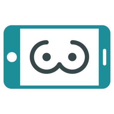 Mobil kadın Erotics düz simgesi