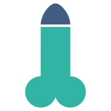 Yapay penis düz simgesi