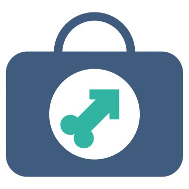 Erkek ereksiyon büyük düz simgesi