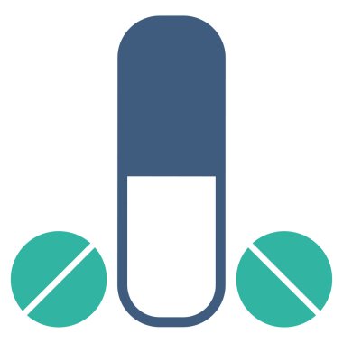 Erkek ilaç düz simgesi