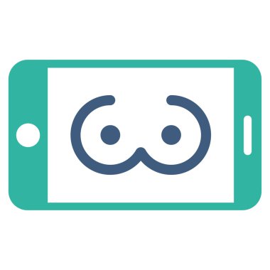 Mobil kadın Erotics düz simgesi