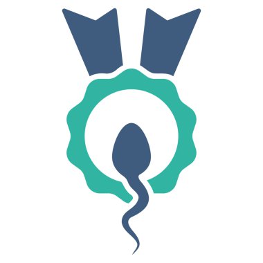 Sperm kazanan düz simgesi