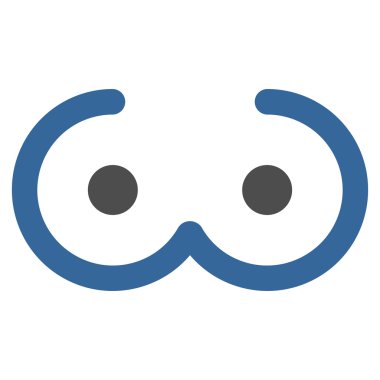 Kadın meme düz simgesi