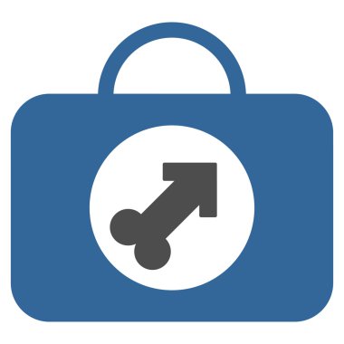 Erkek ereksiyon büyük düz simgesi