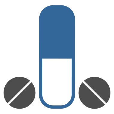 Erkek ilaç düz simgesi