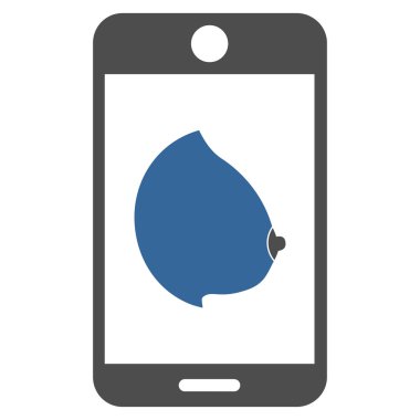 Mobil erotik meme düz simgesi