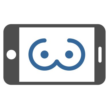 Mobil kadın Erotics düz simgesi