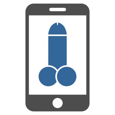Mobil Porno düz simgesi