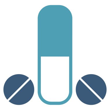 Erkek ilaç düz simgesi