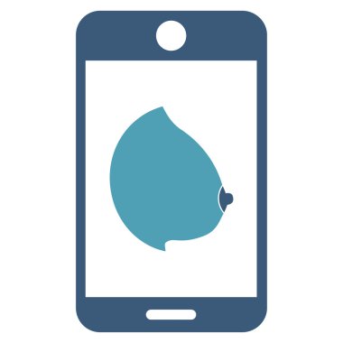 Mobil erotik meme düz simgesi