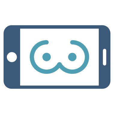 Mobil kadın Erotics düz simgesi