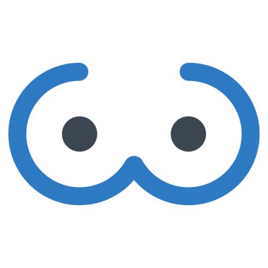 Kadın meme düz simgesi