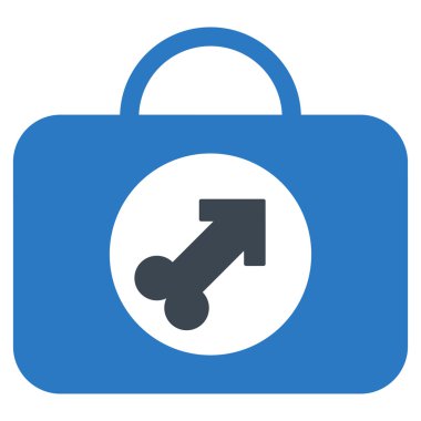 Erkek ereksiyon büyük düz simgesi